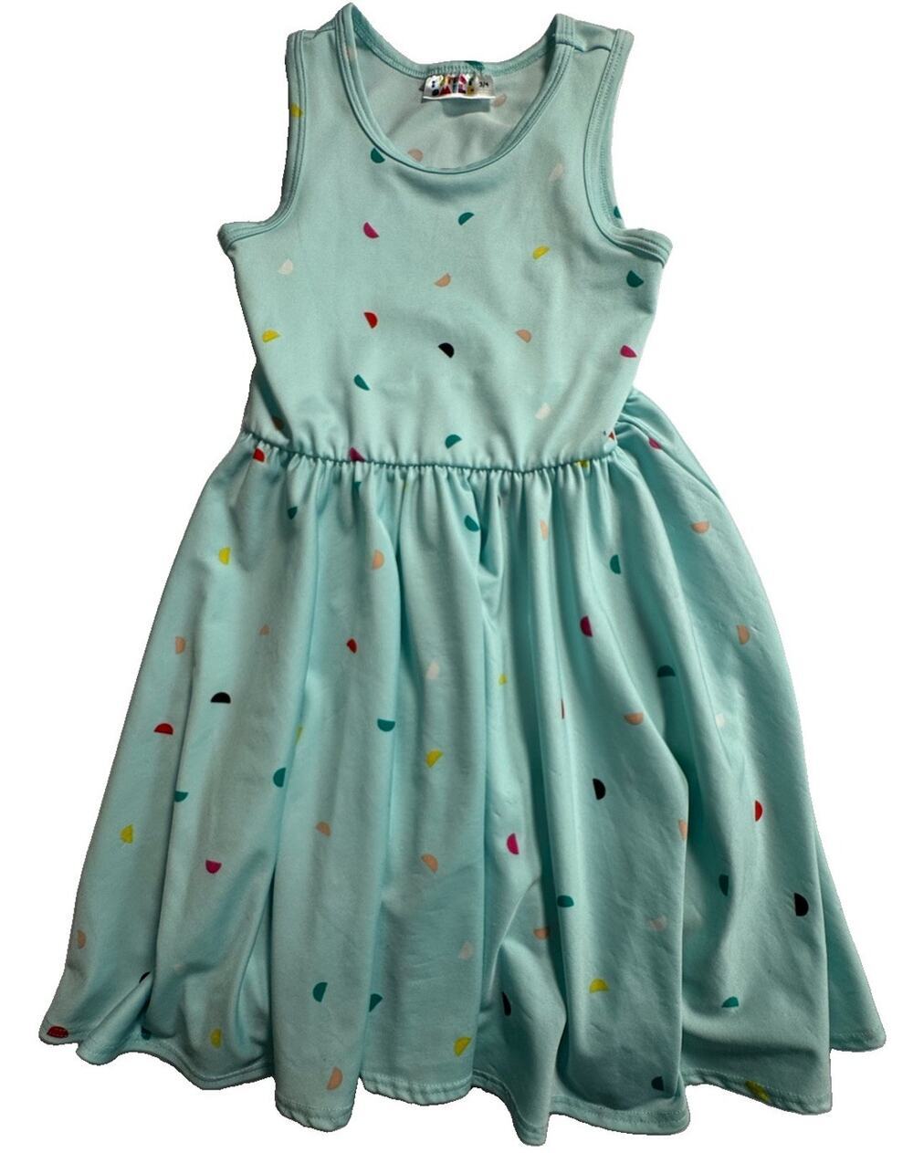 Dot Dot Smile Girls Mint Green Confetti Sleeveless Twirl Dress Size 3/4